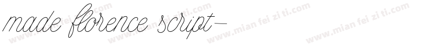 made florence script字体转换